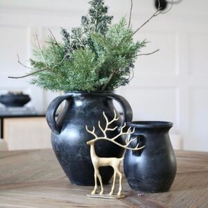 Pottery Barn Brass Merry Reindeer SMALL 10.25”